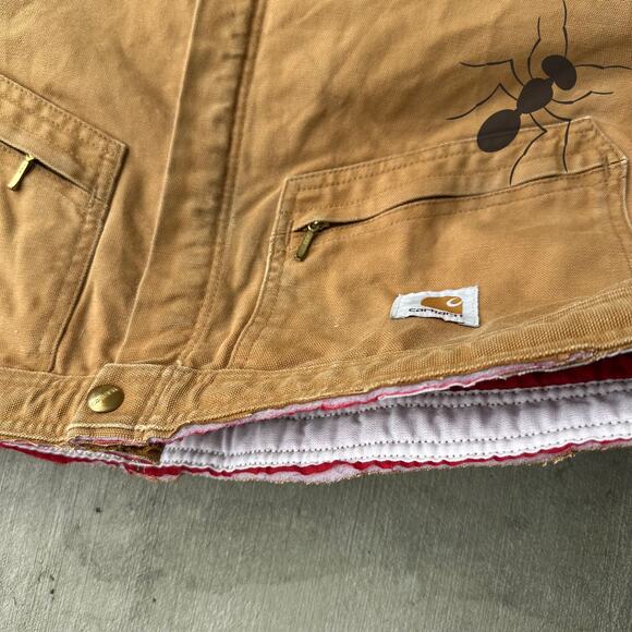 Vintage Y2K Carhartt brown cropped Detroit style work wear jacket - Picture 5 of 8